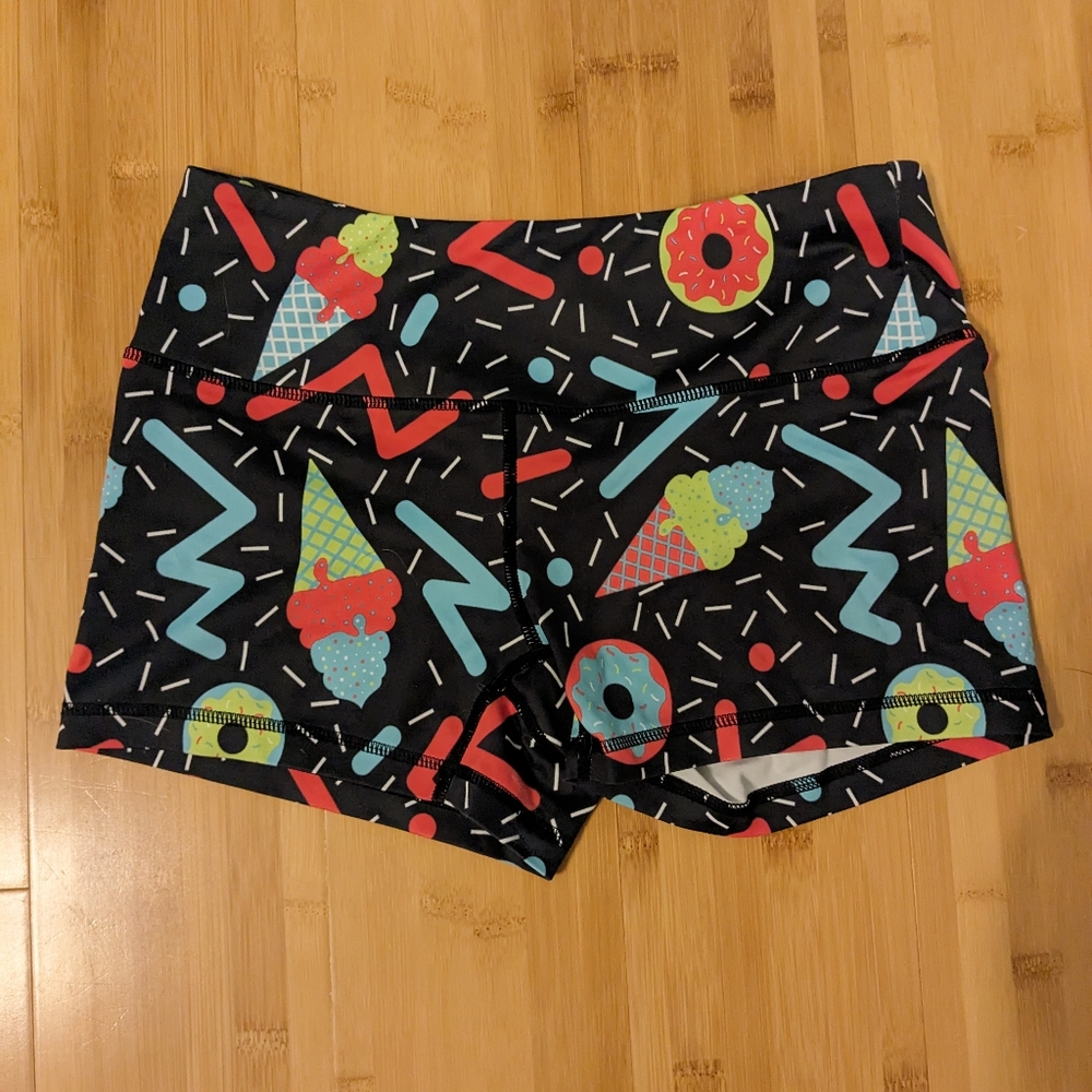 Feed me fight me size small CrossFit / workout shorts